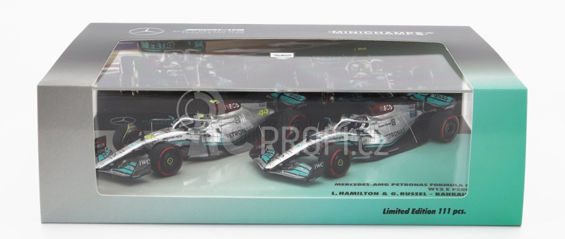Minichamps Mercedes gp F1 Set dvou modelů 1:43, stříbrná