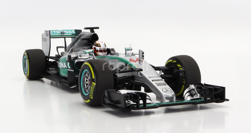 Minichamps Mercedes gp F1  W06 Amg Petronas N 44 World Champion Season 2015 Lewis Hamilton 1:18 Stříbrná Zelená