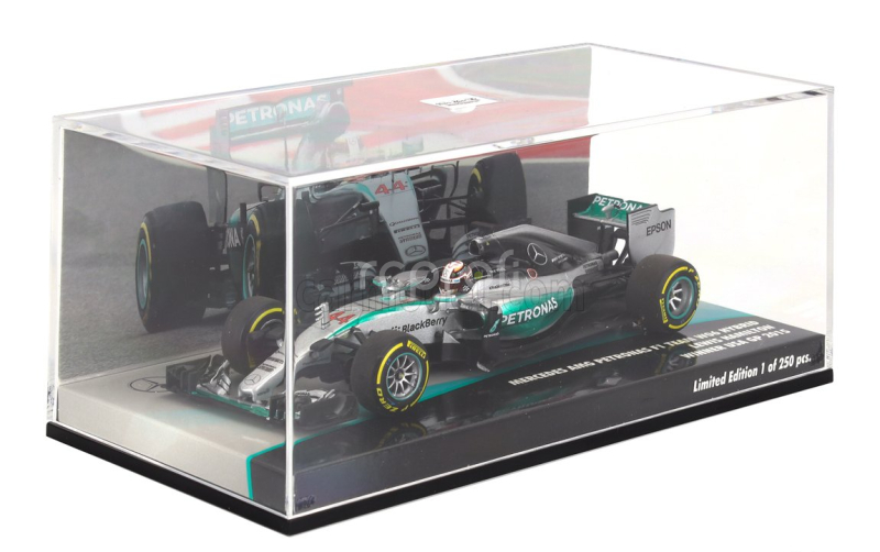 Minichamps Mercedes gp F1  W06 Amg Petronas N 44 World Champion Winner Usa Gp 2015 Lewis Hamilton 1:43 Stříbrná Zelená