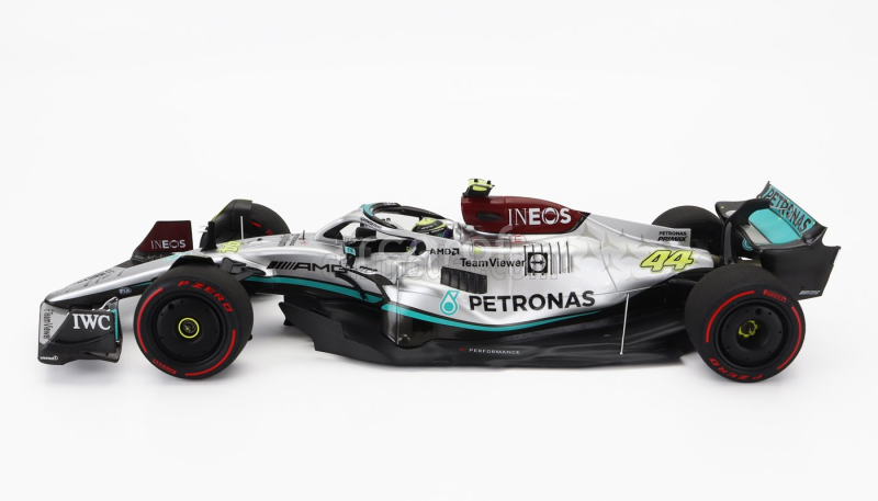 Minichamps Mercedes gp F1 W13e Team Mercedes-amg Petronas F1 N 44 2nd Brazilian Gp 2022 Lewis Hamilton 1:18 Stříbrná Zelená