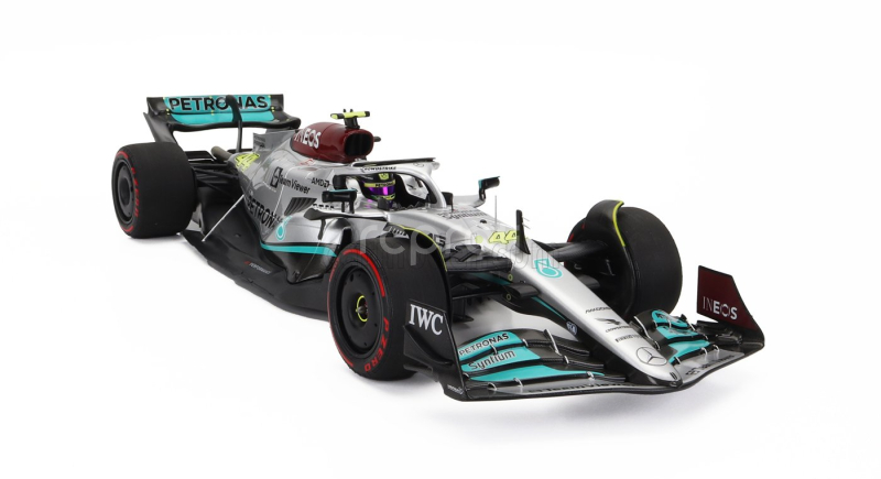 Minichamps Mercedes gp F1 W13e Team Mercedes-amg Petronas F1 N 44 2nd Brazilian Gp 2022 Lewis Hamilton 1:18 Stříbrná Zelená
