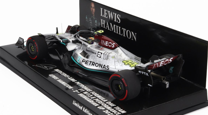 Minichamps Mercedes gp F1 W13e Team Mercedes-amg Petronas F1 N 44 2nd Hungarian Gp 2022 Lewis Hamilton 1:43 Stříbrná Zelená