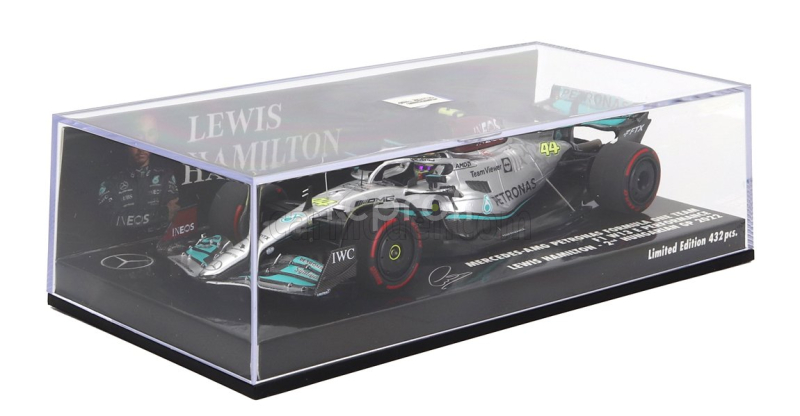 Minichamps Mercedes gp F1 W13e Team Mercedes-amg Petronas F1 N 44 2nd Hungarian Gp 2022 Lewis Hamilton 1:43 Stříbrná Zelená