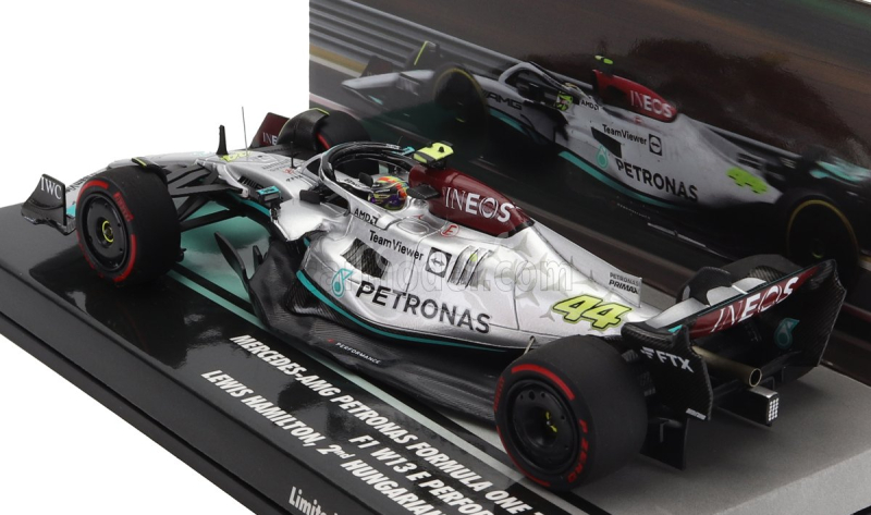 Minichamps Mercedes gp F1 W13e Team Mercedes-amg Petronas F1 N 44 2nd Hungarian Gp 2022 Lewis Hamilton 1:43 Stříbrná Zelená