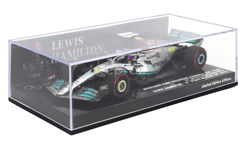Minichamps Mercedes gp F1 W13e Team Mercedes-amg Petronas F1 N 44 3rd Silverstone British Gp 2022 Lewis Hamilton 1:43 Stříbrná Zelená