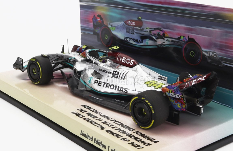 Minichamps Mercedes gp F1 W13e Mercedes-amg Petronas F1 N 44 1:43, stříbrná