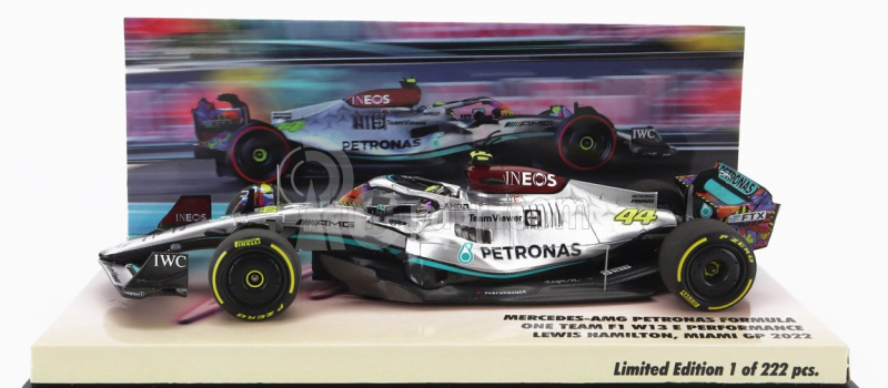 Minichamps Mercedes gp F1 W13e Mercedes-amg Petronas F1 N 44 1:43, stříbrná