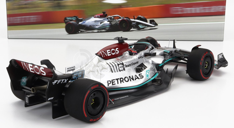 Minichamps Mercedes gp F1 W13e Mercedes-amg Petronas F1 N 63 1:18, stříbrná