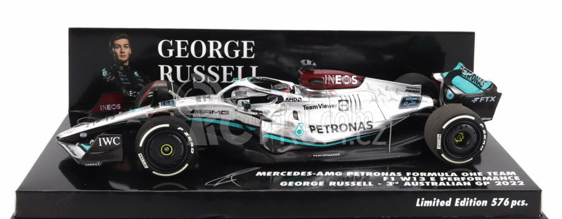Minichamps Mercedes gp F1 W13e Mercedes-amg Petronas F1 N 63 1:43, stříbrná