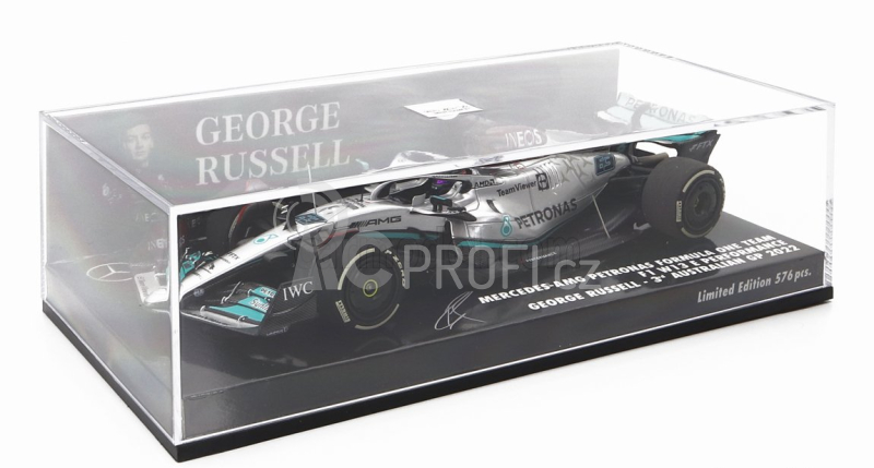 Minichamps Mercedes gp F1 W13e Mercedes-amg Petronas F1 N 63 1:43, stříbrná