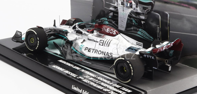 Minichamps Mercedes gp F1 W13e Mercedes-amg Petronas F1 N 63 1:43, stříbrná