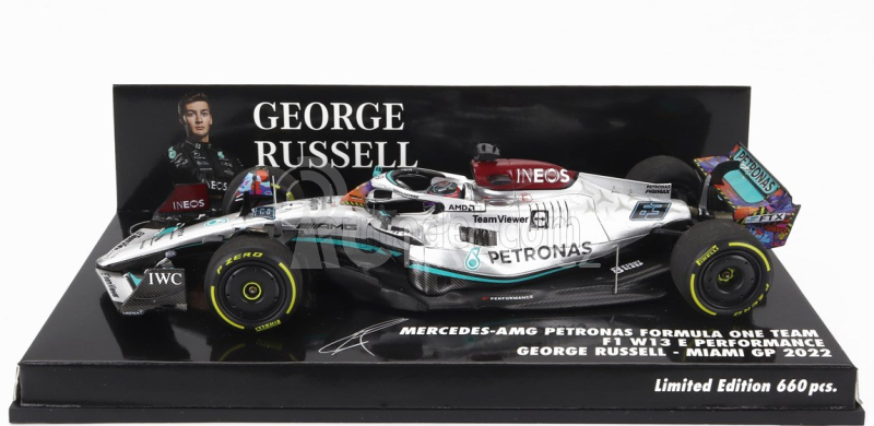 Minichamps Mercedes gp F1 W13e Mercedes-amg Petronas F1 N 63 1:43, stříbrná
