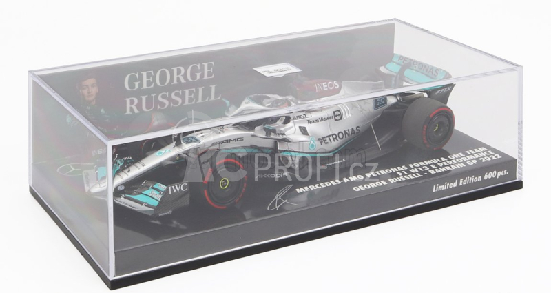 Minichamps Mercedes gp F1 W13e Mercedes-amg Petronas F1 N 63 1:43, stříbrná