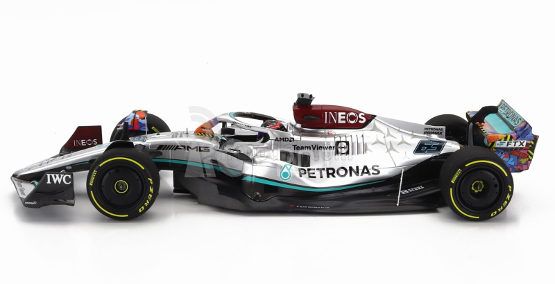 Minichamps Mercedes gp F1 W13e Mercedes-amg Petronas F1 N 63 1:18, stříbrná