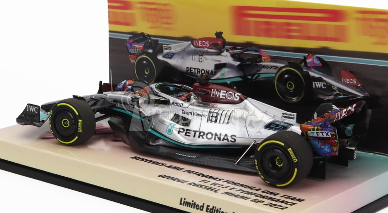 Minichamps Mercedes gp F1 W13e Mercedes-amg Petronas F1 N 63 1:43, stříbrná