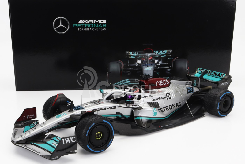 Minichamps Mercedes gp F1 W13e Mercedes-amg Petronas F1 N 63 1:18, stříbrná