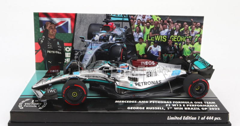 Minichamps Mercedes gp F1 W13e Mercedes-amg Petronas F1 N 63 1:43, stříbrná