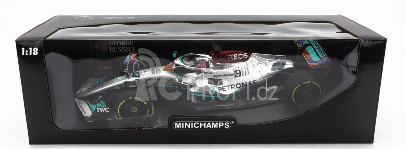 Minichamps Mercedes gp F1 W13e Mercedes-amg Petronas F1 N 63 1:18, stříbrná