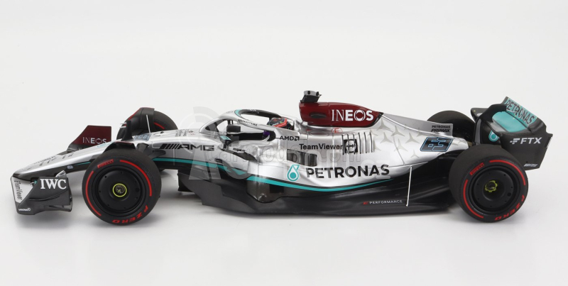 Minichamps Mercedes gp F1 W13e Mercedes-amg Petronas F1 N 63 1:18, stříbrná