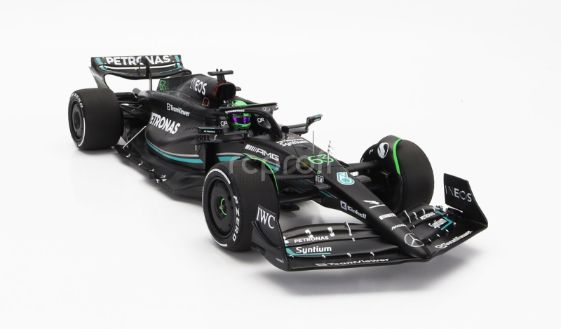Minichamps Mercedes gp F1 W14 Team Mercedes-amg Petronas Formula One N 63 7th Bahrain Gp With Pit Board 2023 George Russell 1:18 Matt Black