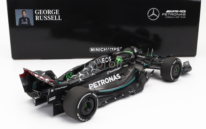 Minichamps Mercedes gp F1 W14 Team Mercedes-amg Petronas Formula One N 63 Season 2023 George Russell 1:18 Matt Black