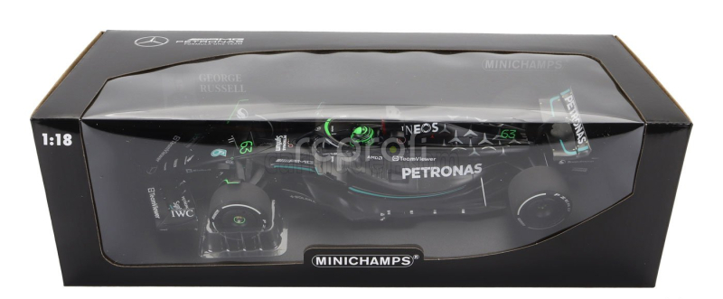 Minichamps Mercedes gp F1 W14 Team Mercedes-amg Petronas Formula One N 63 Season 2023 George Russell 1:18 Matt Black