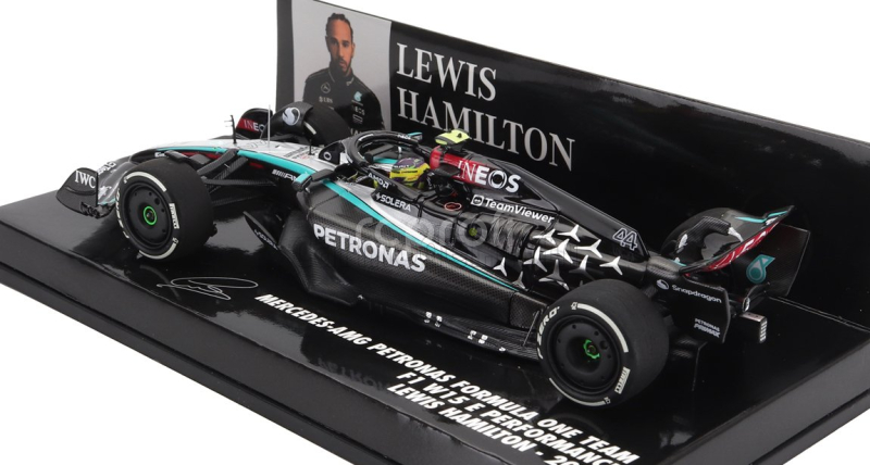 Minichamps Mercedes gp F1  W15 Eq Performance Team Amg Petronas Motorsport N 44 Season 2024 Lewis Hamilton 1:43 Černá Stříbrná Zelená