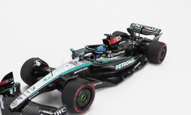 Minichamps Mercedes gp F1  W15 Eq Performance Team Amg Petronas Motorsport N 63 British Gp 2024 George Russell 1:18 Černá Stříbrná Zelená