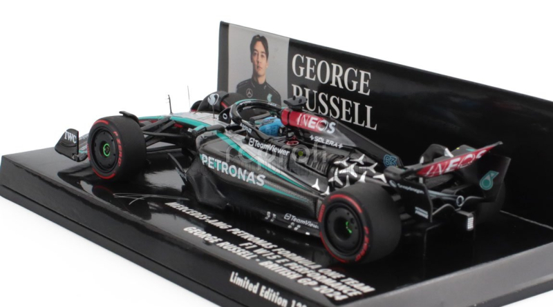 Minichamps Mercedes gp F1  W15 Eq Performance Team Amg Petronas Motorsport N 63 British Gp 2024 George Russell 1:43 Černá Stříbrná Zelená