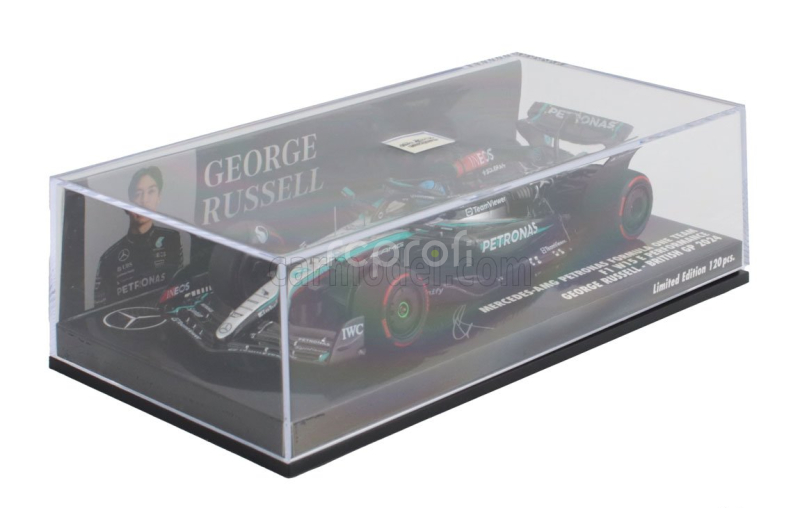 Minichamps Mercedes gp F1  W15 Eq Performance Team Amg Petronas Motorsport N 63 British Gp 2024 George Russell 1:43 Černá Stříbrná Zelená