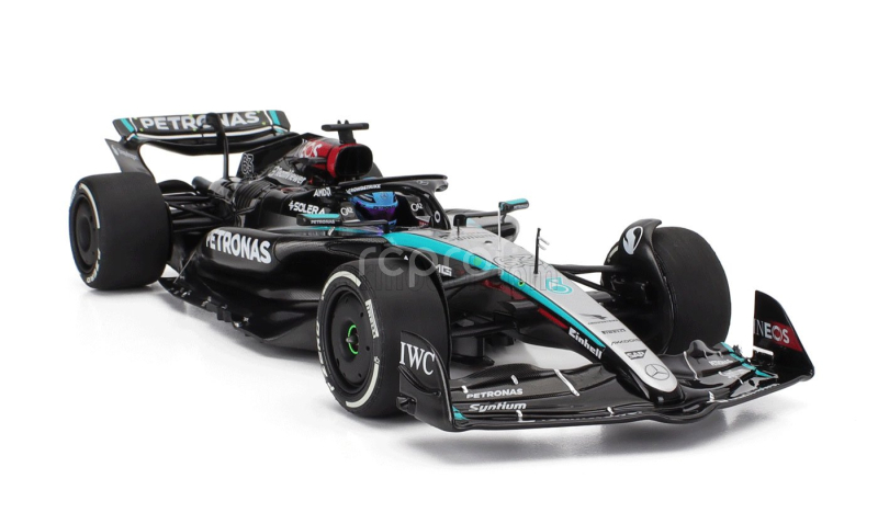 Minichamps Mercedes gp F1  W15 Eq Performance Team Amg Petronas Motorsport N 63 Season 2024 George Russell 1:18 Černá Stříbrná Zelená
