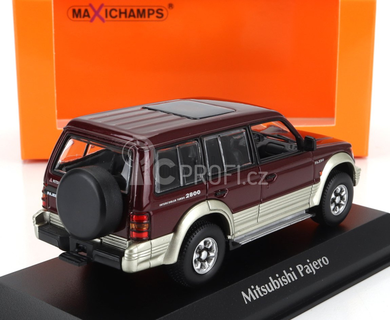 Minichamps Mitsubishi Pajero Lwb 2800 Turbo Intercooler 1991 1:43 Red Met Silver