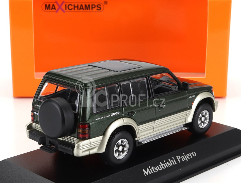 Minichamps Mitsubishi Pajero Lwb 2800 Turbo Intercooler 1991 1:43 Zelená Se Stříbrnou