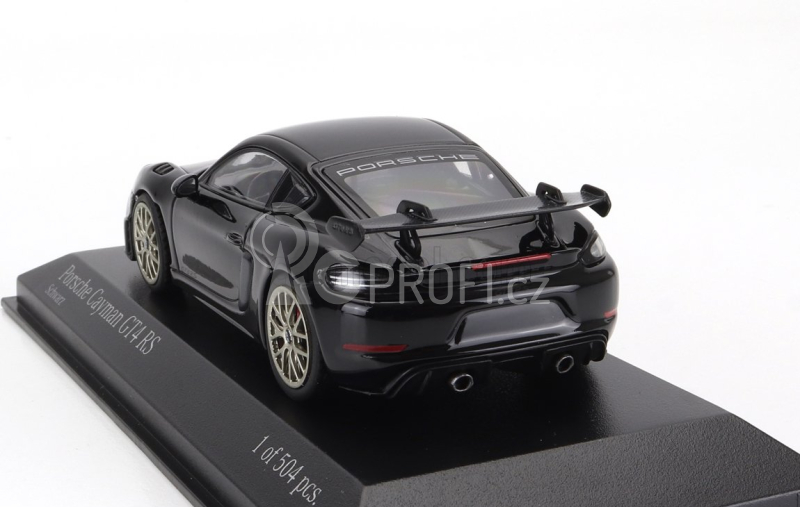 Minichamps Porsche 718 (982) Cayman Gt4 Rs Coupe 2021 - Neodyme Wheels 1:43 Black