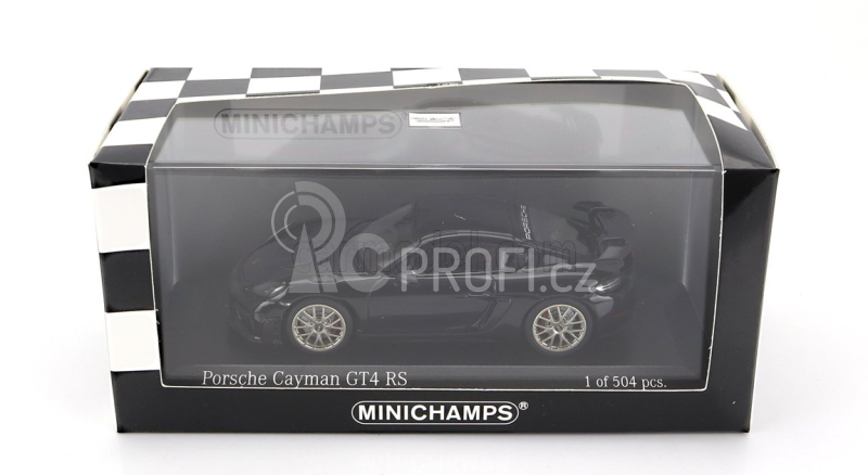 Minichamps Porsche 718 (982) Cayman Gt4 Rs Coupe 2021 - Neodyme Wheels 1:43 Black
