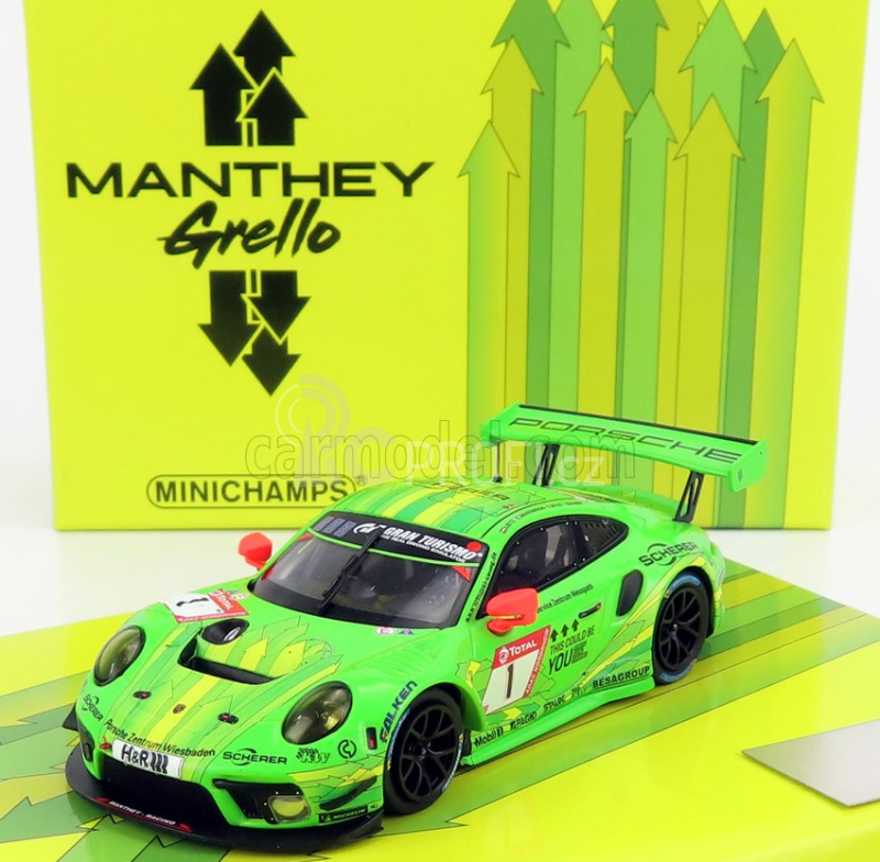 Minichamps Porsche 911 991-2 Gt3 R Team Manthey Racing N 1 1:43, zelená