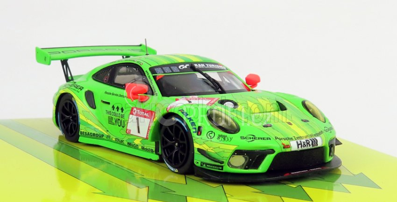 Minichamps Porsche 911 991-2 Gt3 R Team Manthey Racing N 1 1:43, zelená