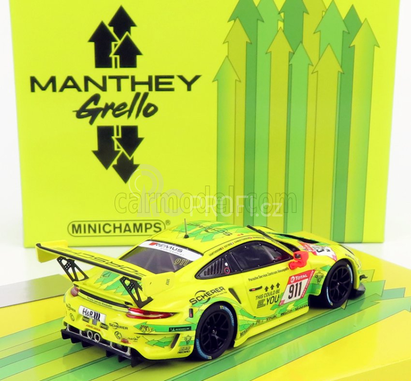 Minichamps Porsche 911 991-2 Gt3 R Team Manthey Racing N 911 1:43, žlutá
