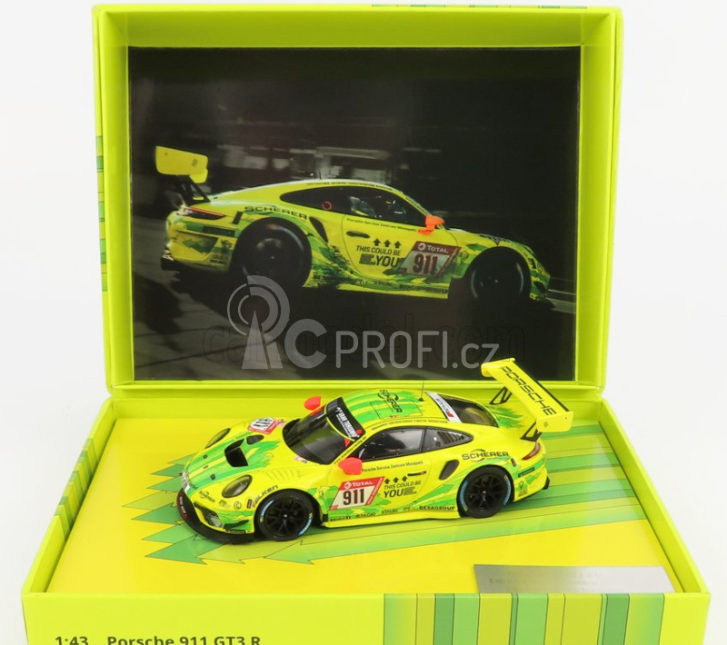 Minichamps Porsche 911 991-2 Gt3 R Team Manthey Racing N 911 1:43, žlutá