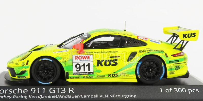 Minichamps Porsche 911 991-2 Gt3 R Team Manthey Racing N 911 1:43, žlutá
