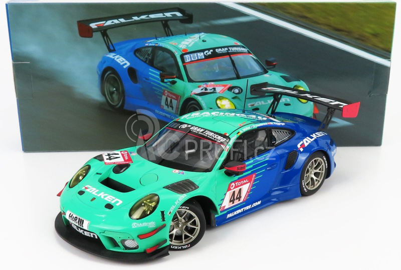 Minichamps Porsche 911 991 Gt3 R Falken Motorsports N 44 1:18, zelenomodrá