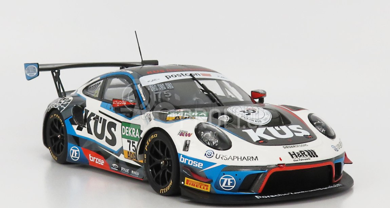 Minichamps Porsche 911 991 Gt3 R Team Kus 75 Bernhard N 75 1:18, bíločerná