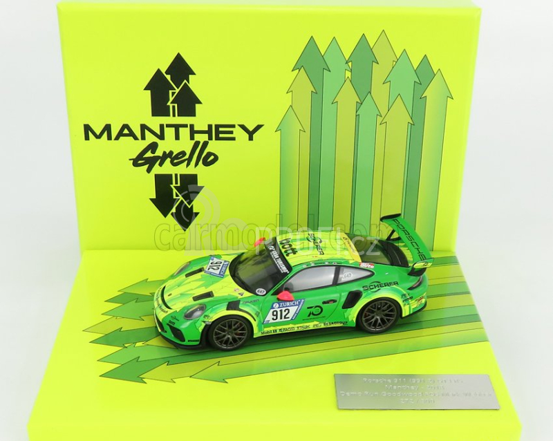 Minichamps Porsche 911 991 Gt3 Rs Manthey Racing N 912 1:43, zelená