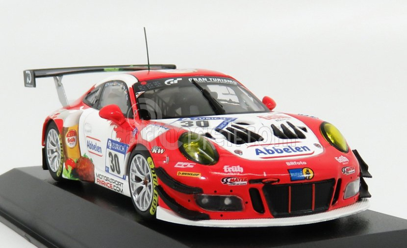 Minichamps Porsche 911 991 Gt3r Frikadelli Racing Team N 30 1:43, červenobílá