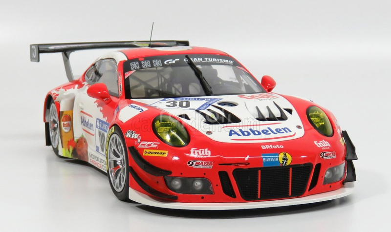 Minichamps Porsche 911 991 Gt3r N 30 24h Nurburgring 2018 Lance David Arnold - Alexander Muller - Wolf Henzler - Matt Campbell 1:18 Bílá Červená