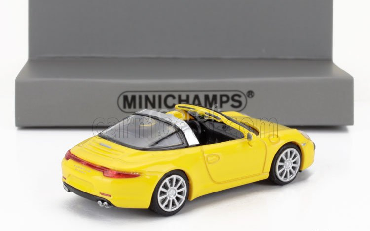 Minichamps Porsche 911 991 Targa Cabriolet Open 2014 1:87 Žlutá