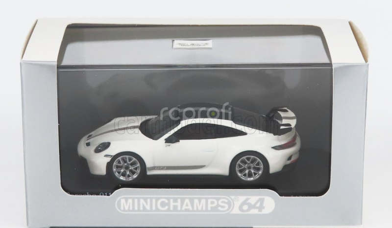Minichamps Porsche 911 992 Gt3 Coupe 2021 1:64 Bílá Černá