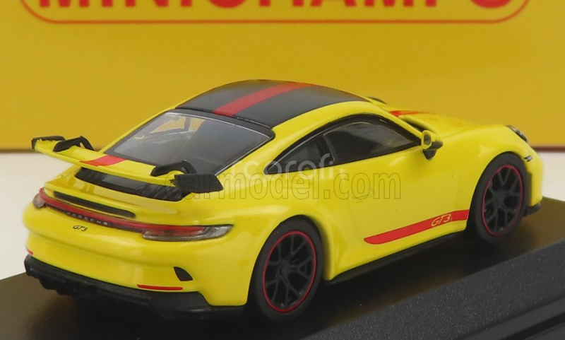 Minichamps Porsche 911 992 Gt3 Coupe 2021 1:64 Žlutá Červená Černá