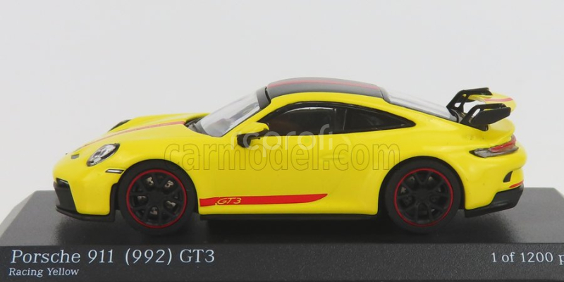 Minichamps Porsche 911 992 Gt3 Coupe 2021 1:64 Žlutá Červená Černá