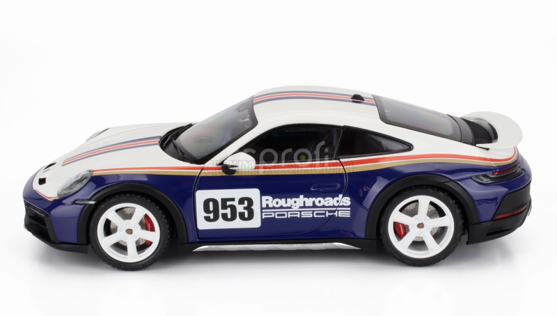 Minichamps Porsche 911 992 N 953 Rally Dakar Roughroads Coupe 2023 1:18 Bílá Modrá